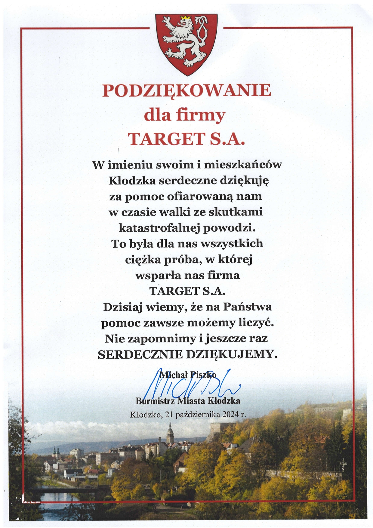 Podziękowania